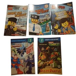 Lot Of Kids Easy Reader Books. Lego, Tmnt, Super Friends